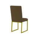 Ver imagem 5 de Kit 8 Cadeiras de Jantar com Base de Ferro Dourado – Balaqui Cor:marrom