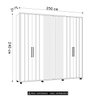 Guarda Roupa Casal 250cm com Espelho Vibe Cinamomo Z10 - Mpozenato - 4