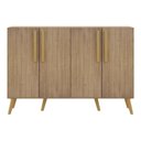 Ver imagem 4 de Aparador Buffet 4 Portas Retrô Viena V3606 Rustic/Natural Rustic/Natural