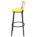 Ver imagem 2 de Banqueta Alta Ratan Hawai Preta Palha  