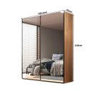 Ver imagem 4 de Guarda Roupa Veneto 183x230cm em Mdf 2 Portas Espelhadas Olmo 1001