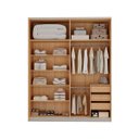 Ver imagem 3 de Guarda Roupa Veneto 183x230cm em Mdf 2 Portas Espelhadas Olmo 1001