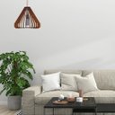 Ver imagem 2 de Luminária Teto tipo Pendente EGIPCIA MDF - Completa - Cor: Marrom