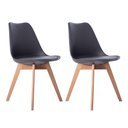 Ver imagem 1 de Kit 02 Cadeiras Leda Eames Jantar Cozinha com Assento Estofado Cinza