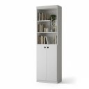 Ver imagem 2 de Armário Estante Multiuso Parma 2 Portas e Prateleiras 178cm - Organizador Moderno - Branco