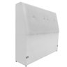 Cabeceira Estofada Itália 140 cm Casal Suede Branco - ADJ Decor - 2