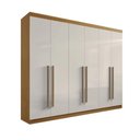 Ver imagem 1 de Guarda Roupa 6 Portas 6 Gavetas da Vinci Plus Cinamomo Off White