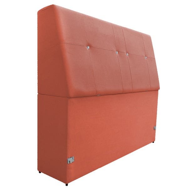 Cabeceira Estofada Itália 160 cm Queen Size Suede Coral - ADJ Decor - 2