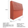 Cabeceira Estofada Itália 160 cm Queen Size Suede Coral - ADJ Decor - 4