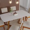 Conjunto para Sala de Jantar Tampo Oval 170cm com 6 Cadeiras Madeira Maciça Miami - 7