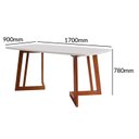 Ver imagem 4 de Conjunto Sala de Jantar Madeira Maciça 6 Lugares Tampo sem Vidro Cadeira Miami Boucle