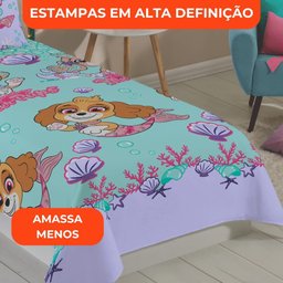Jogo de Cama Infantil Lepper Patrulha Canina Menina Solteiro 2 Peças Microfibra Lilás - 5