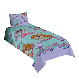 Jogo de Cama Infantil Lepper Patrulha Canina Menina Solteiro 2 Peças Microfibra Lilás - 1
