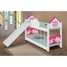 Beliche Infantil/Juvenil Casa Princesa no Castelo Encantado com Escorregador com 2 colchões - 2