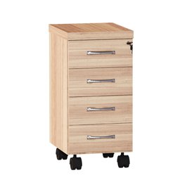 Gaveteiro Volante com 3 Gavetas Pe40 Pandin Noce Naturale - 1