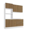 Ver imagem 2 de Armário de Cozinha Compacta Torre Quente 100% Mdf 190cm Branco/nogueira Celeste Kappesberg