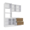 Ver imagem 3 de Armário de Cozinha Compacta Torre Quente 100% Mdf 190cm Branco/nogueira Celeste Kappesberg