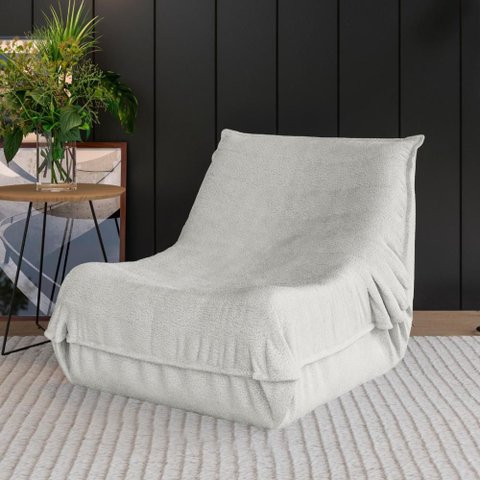 Poltrona Glamour Bouclé Areia Embalada em Caixa Xflex Sofás