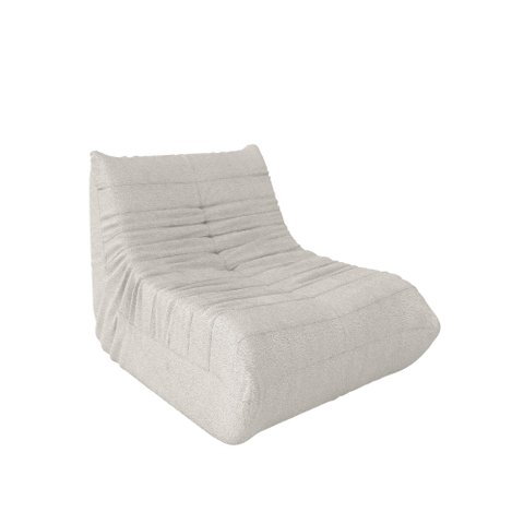Poltrona Glamour Bouclé Areia Embalada em Caixa Xflex Sofás