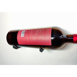 Kit 10 Suportes Garrafa de Vinho Adega Metal Preto Fosco - 4