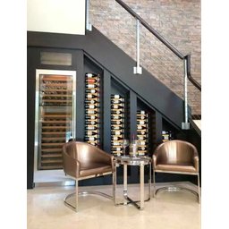 Kit 10 Suportes Garrafa de Vinho Adega Metal Preto Fosco - 11