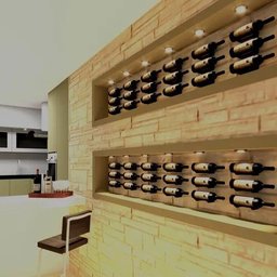 Kit 10 Suportes Garrafa de Vinho Adega Metal Preto Fosco - 2