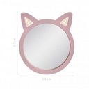 Ver imagem 3 de Espelho Decorativo Infantil Rosa 34x37cm Gato