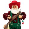 Boneco Decorativo Papai Noel Pescador Colecionável de 30cm - 3