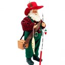 Ver imagem 4 de Boneco Decorativo Papai Noel Pescador Colecionável de 30cm