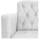Ver imagem 5 de Poltrona Classic Pés Luís XV Suede Branco - ADJ Decor