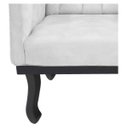 Ver imagem 6 de Poltrona Classic Pés Luís XV Suede Branco - ADJ Decor