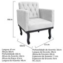 Ver imagem 4 de Poltrona Classic Pés Luís XV Suede Branco - ADJ Decor