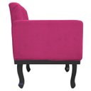 Ver imagem 3 de Poltrona Classic Pés Luís XV Suede Pink - ADJ Decor