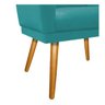 Poltrona Dália Pés Palito Mel Suede Azul Turquesa - ADJ Decor - 7