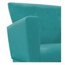 Poltrona Dália Pés Palito Mel Suede Azul Turquesa - ADJ Decor - 6