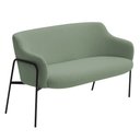 Ver imagem 1 de Sofá Namoradeira 02 Lugares 130cm Jade Base Preto Bouclé Verde Claro - Nexta Casa