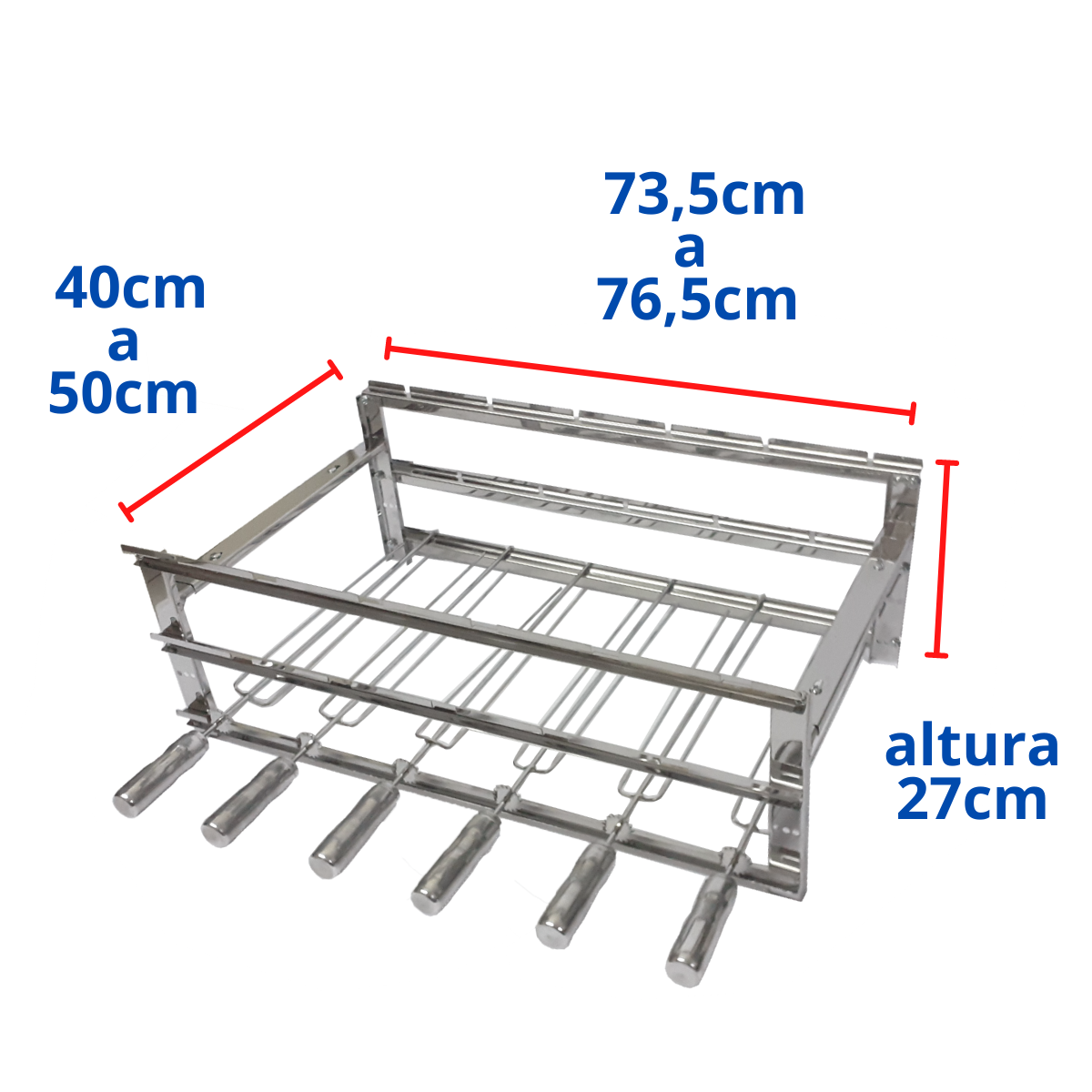 Suporte Inox Kit 6 Espetos - 4