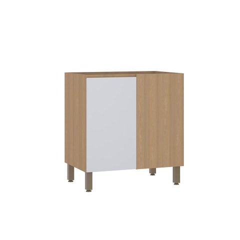 Balcão de Cozinha Canto Reto 80cm 1 Porta sem Tampo Slim Luciane Móveis