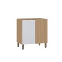 Ver imagem 1 de Balcão de Cozinha Canto Reto 80cm 1 Porta sem Tampo Slim Luciane Móveis