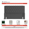 Cabeceira Cama Box King Size Atena 215cm Capitonê com Frame Suede Cinza - Desk Design - 5