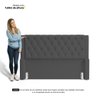 Cabeceira Cama Box King Size Atena 215cm Capitonê com Frame Suede Cinza - Desk Design - 6
