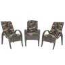 Cadeiras 3Un para Jardim Lazer Edicula Varanda Descanso Fibra e Tramas Napoli Plus Pedra Ferro A36 - 1