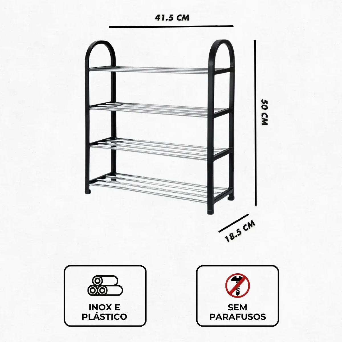 Ver imagem 7 de Sapateira 4 Andares Elegância e Organização em 4 Níveis