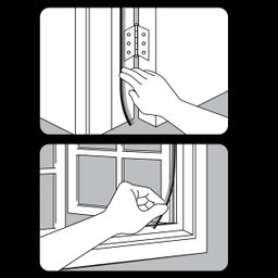 Kit 2 Veda Frestas Escova para Portas e Janelas em Fita Adesiva 5 Metros 7x5mm ‎Comfort Door Cinza - 5