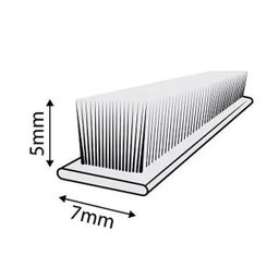 Kit 2 Veda Frestas Escova para Portas e Janelas em Fita Adesiva 5 Metros 7x5mm ‎Comfort Door Cinza - 3