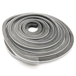 Kit 2 Veda Frestas Escova para Portas e Janelas em Fita Adesiva 5 Metros 7x5mm ‎Comfort Door Cinza - 1