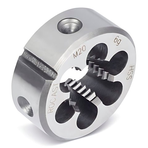 Cossinete Manual em Aço Rápido de Rosca Métrica Fina MF10 Passo 1,25 - Rocast 13,0026
