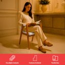 Ver imagem 3 de Kit 4 Cadeiras de Jantar Noah Estofada com Braço Madeira Maciça Linho Bege - Arkell