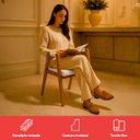 Ver imagem 3 de Kit 4 Cadeiras de Jantar Noah Estofada com Braço Madeira Maciça Linho Bege - Arkell
