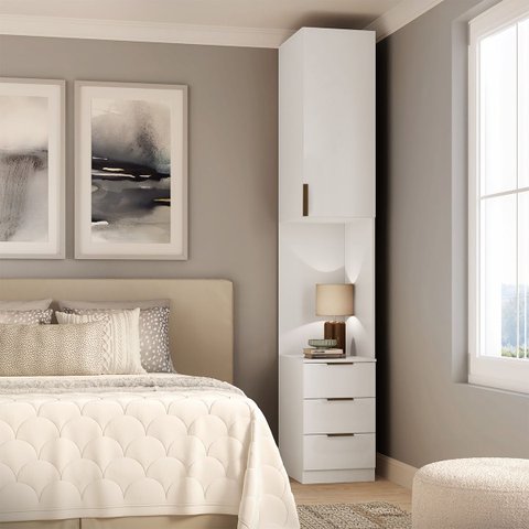 Módulo Mesa de Cabeceira Direita/esquerda Altezza Clean Belmax:branco